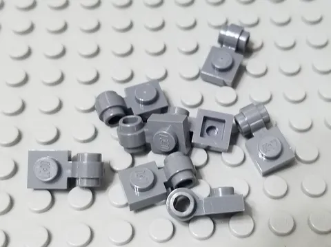 LEGO New Lot of 8 Dark Bluish Gray 1x1 Clip Light Plate Pieces
