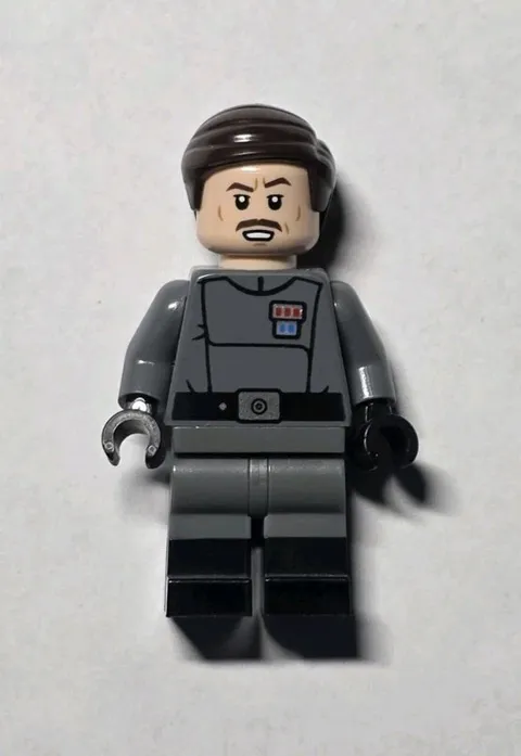 STAR WARS lego MINI  admiral wullf yularen Dark Brown Hair
