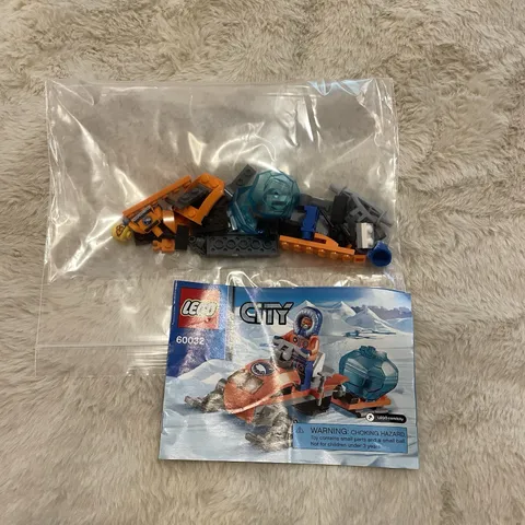 2014 Retired LEGO City Arctic Snowmobile 60032 100% Complete Manual & Figures