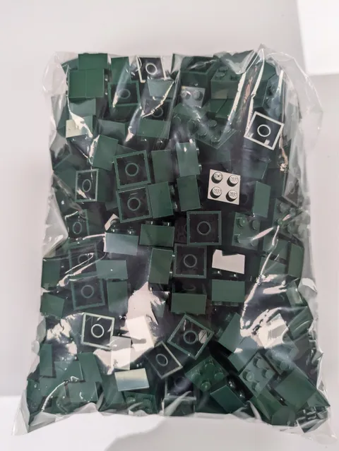 Lego 500 New Dark Green Brick 2 x 2 Stud Building Blocks # 3003