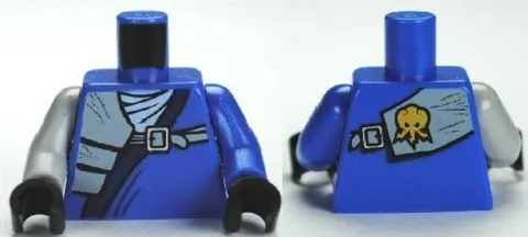 LEGO® Part 973pb1027c01 - Torso Ninjago Wrap with Shoulder Pouch - Jay