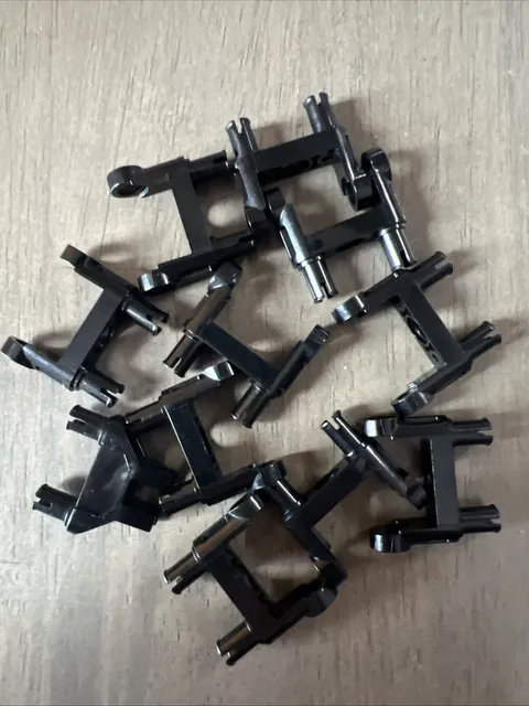 LEGO 48496 Black Technic Pin Connector Toggle Joint Smooth Double 2 Pins 11pcs