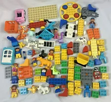 LEGO DUPLO Lot of Building Blocks, Animals, Vehicles, Figures, Original...