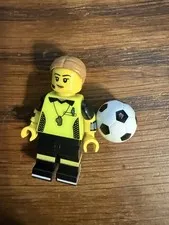LEGO SOCCER AND FOOTBALL REFEREE MINIFIGURE WITH FREE SHIPPING