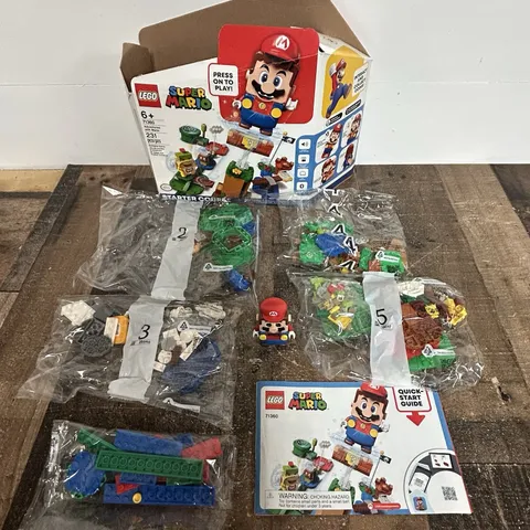 LEGO Super Mario Starter Course 71360 Incomplete W/4 Sealed Bags Box & QS Guide