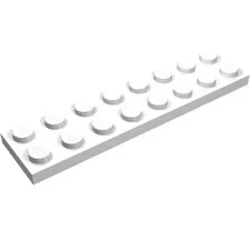 LEGO Part 3034 - White Plate 2 x 8