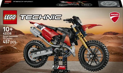 LEGO Technic Ducati Desmo450 MX Factory Motorcycle 42238 Building Toy Set New