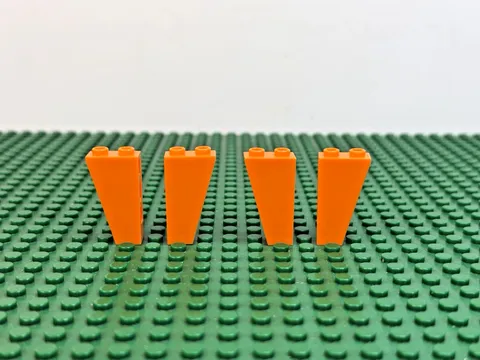 4x LEGO Orange Slope Inverted 75 2 x 1 x 3 SpongeBob SquarePant #2449