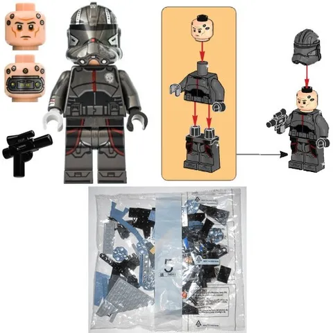 LEGO Echo minifigure (NEW, NEVER BUILT) ARC Clone Wars 75314 Bad Batch Shuttle