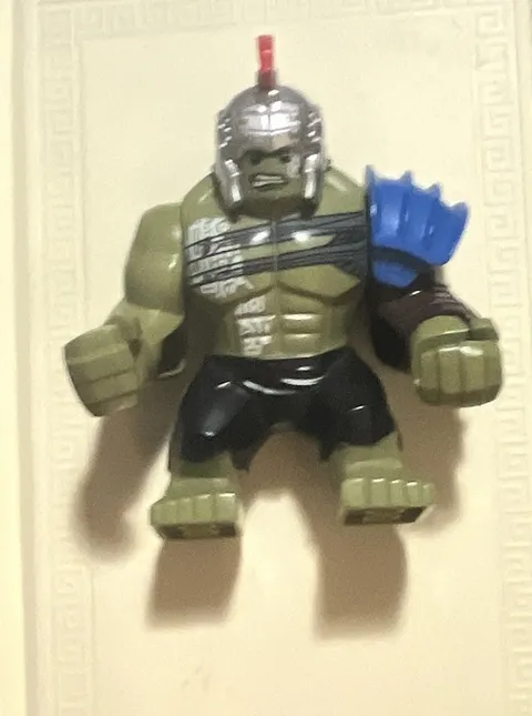 LEGO Marvel Hulk Gladiator Bigfig Minifigure SH0413 w/ Silver Helmet Blue Armor