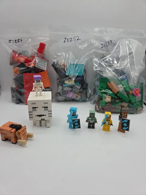 LEGO MINECRAFT Lot 21252, 21255, 21189 99% Complete READ