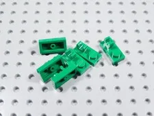 LEGO Lot of 6 Green 1x2 Modified Plates w/ Clip and Stud on Top BM