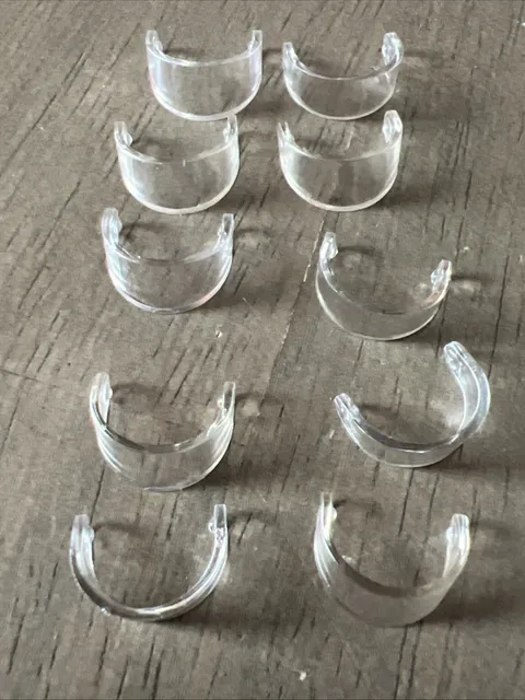 LEGO 2447 Trans-Clear Minifigure, Visor Standard 10 Pieces