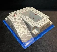 LEGO Baseplate Raised (2552px3) From 6276 Eldorado Fortress & 6277 Imperial Post