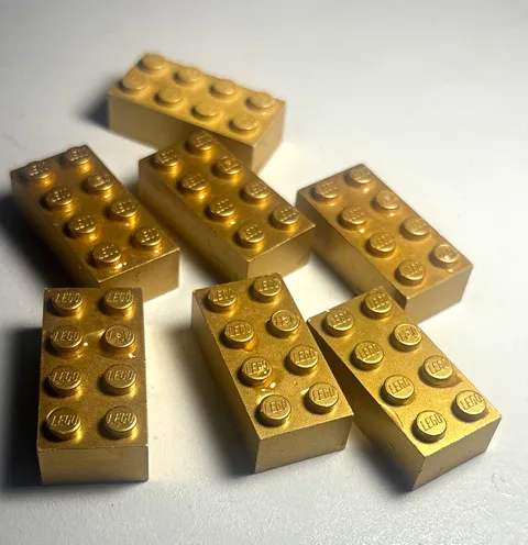Extremely Rare Lego Official 7 Gold Bricks as shown above here