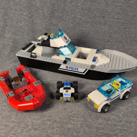 Lego Police Boats And Vehicles Lot Incomplete 60129 6013560045 Parts Only As Is