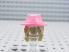 LEGO Friends Female Girl Dark Pink Hat w/ Tan Hair Minifig BG