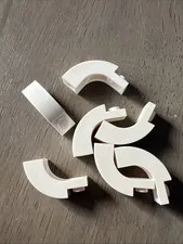 LEGO 6005 White Arch 1 x 3 x 2 Curved Top 7 Pieces