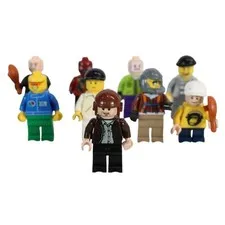 LEGO Minifigures Lot of 9 Joker Prisoner Pilot Race Car Driver Medic Mixed