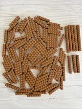 LEGO MEDIUM NOUGAT LOT 114 PCS 1X12 1X8 1X6 BRICK VARIETY BUILDING PIECES