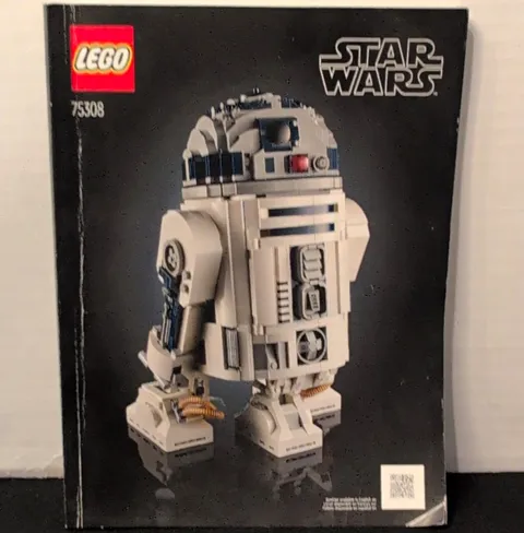 LEGO Star Wars 75308 R2-D2 Illustrated Instruction Manual Booklet