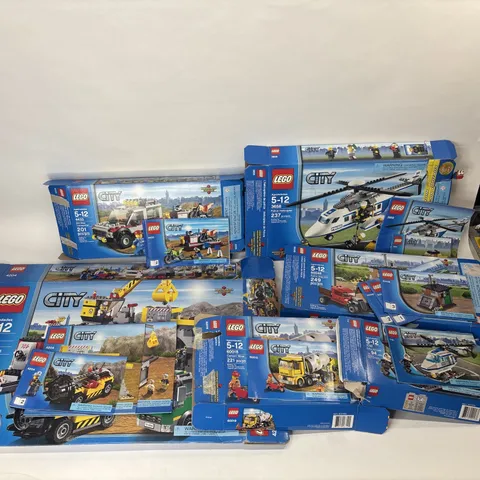 Lot of 18 EMPTY LEGO City Boxes - BOXES AND MANUALS ONLY NO MINI FIGURES