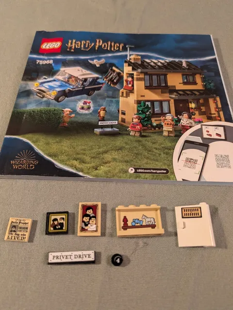 LEGO Harry Potter 4 Privet Drive #75968 Instruction Manual and Sticker Pieces