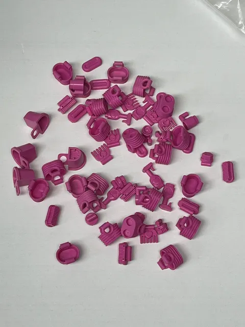 Lot Of LEGO Friends Accessories Flexable Rubber Baskets Brushes Combs Purple
