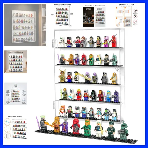 Minifigure Display Case for Lego - Acrylic Wall Cabinet, Dust-Proof Building ...