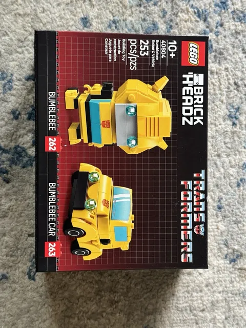 LEGO BrickHeadz Transformers 40804 Bumblebee & Car Complete Set 253 pcs