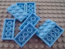 New LEGO Lot of 8 Medium Blue 2x4 Flat Plate Pieces from 79110