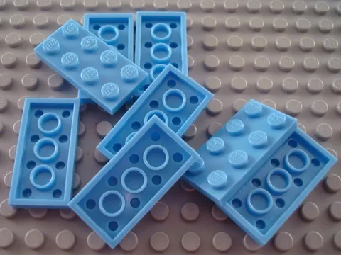 New LEGO Lot of 8 Medium Blue 2x4 Flat Plate Pieces from 79110