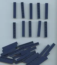 LEGO x 40 Dark Blue Tile 1 x 6 6636