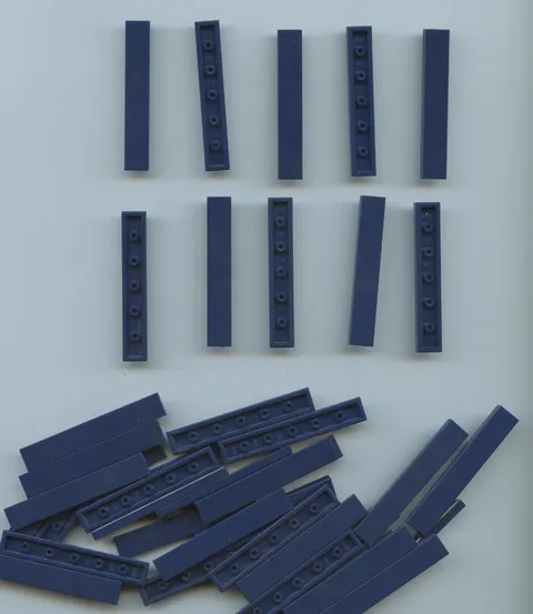 LEGO x 40 Dark Blue Tile 1 x 6 6636