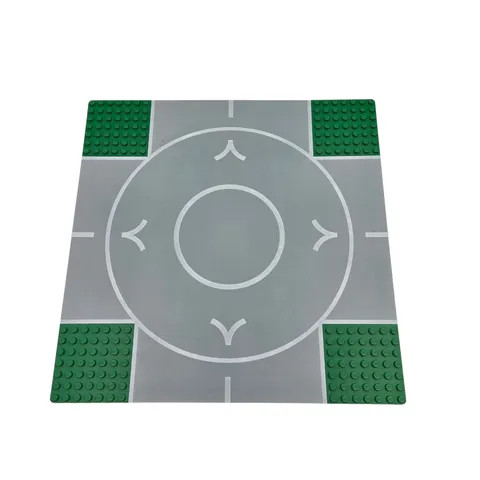 Lego® Street Base Plate GREEN Taxiway Runway 7 STUD WIDE X CROSSING