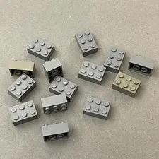 Lego 3002 Old and Dark Gray Replacement Parts Pieces Lot of 14