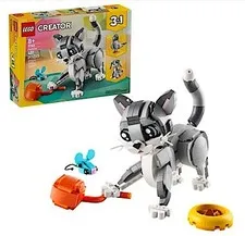 LEGO Creator 3in1 Grey Cat - Easter Gifts for Girls and Boys Ages 8 and Up...