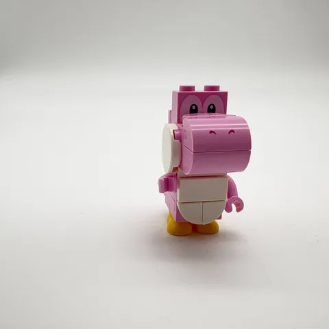 Lego Pink Yoshi 71387 White Tile 71387 Super Mario Minifigure