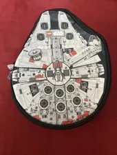 LEGO STAR WARS MILLENNIUM FALCON ZIPPERED STORAGE BAG MINI FIGURE CARRYING CASE