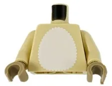 NEW Lego Llama Girl TAN MINIFIG TORSO White Furry Chest Back Zipper Costume D334