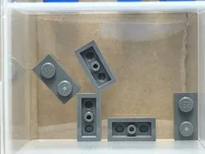 LEGO Parts - Dark Bluish Gray Plate 1 x 2 - No 3023 - QTY 5
