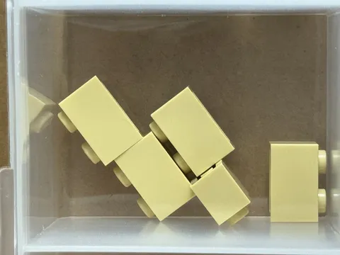LEGO Parts - Tan Brick 1 x 2 - No 3004 - QTY 5