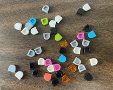 LEGO Parts: 24246 Tile, Round 1 x 1 Half Circle Extended, Bulk Lot of 40