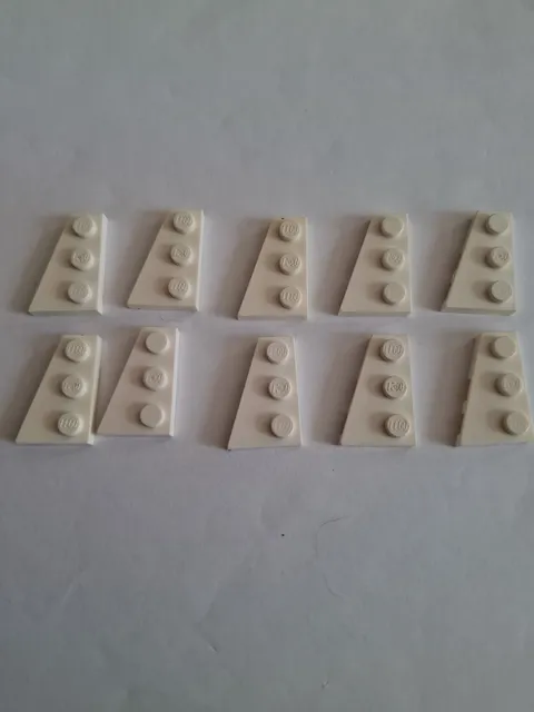 No 387 10x Lego Wedge Plate 43723 Left. 2x3 white