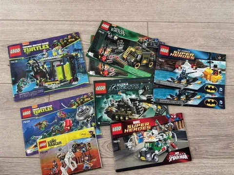 Lego Instruction Manuals, Marvel, TNMT, DC Super Heroes, Lone Ranger Lego books