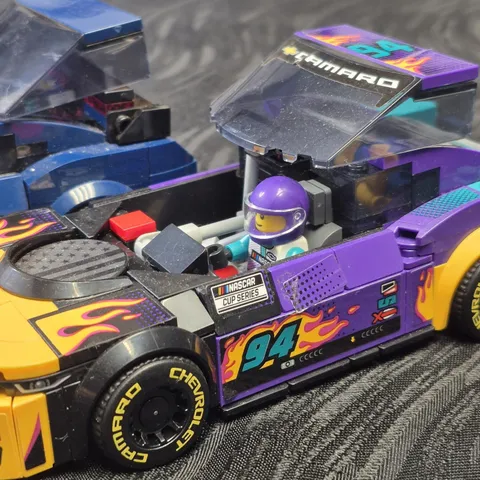LEGO Mixed Vehicle & Racing Lot – Cars, NASCAR Camaro, Helicopter + Loose Parts