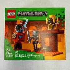 LEGO Minecraft The Nether Lava Battle 21266 Alex Wither Skeleton 99pc Set
