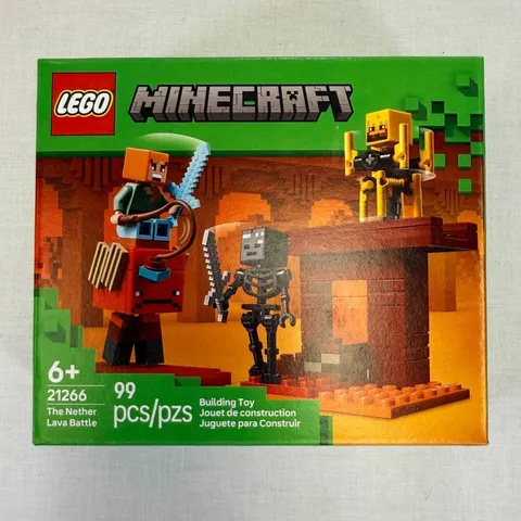LEGO Minecraft The Nether Lava Battle 21266 Alex Wither Skeleton 99pc Set