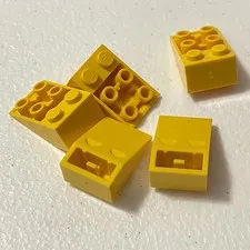 Lego 3747 Yellow Replacement Add-on Pieces Parts Lot of 5