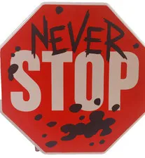 The LEGO Movie Stop Sign NEVER STOP Shield Poster Handle Shield